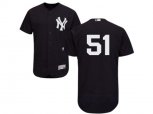 New York Yankees #51 Bernie Williams Navy Flexbase Authentic Collection MLB Jersey