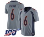 Denver Broncos #6 Colby Wadman Limited Silver Inverted Legend 100th Season Football Jersey