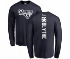 Los Angeles Rams #66 Austin Blythe Navy Blue Backer Long Sleeve T-Shirt