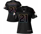 Women Pittsburgh Steelers #21 Sean Davis Game Black Fashion Football Jersey