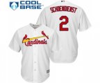 St. Louis Cardinals #2 Red Schoendienst Replica White Home Cool Base Baseball Jersey