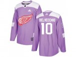 Detroit Red Wings #10 Alex Delvecchio Purple Authentic Fights Cancer Stitched NHL Jersey