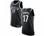Brooklyn Nets #17 Garrett Temple Authentic Black Basketball Jersey - Icon Edition