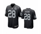 Las Vegas Raiders #28 Josh Jacobs Black 2020 Inaugural Season Game Jersey