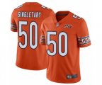 Chicago Bears #50 Mike Singletary Orange Alternate 100th Season Limited Football Jersey
