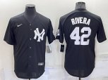 New York Yankees #42 Mariano Rivera Black Stitched Nike Cool Base Throwback Jersey