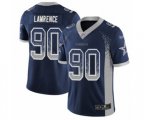 Dallas Cowboys #90 DeMarcus Lawrence Limited Navy Blue Rush Drift Fashion Football Jersey