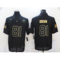 Tampa Bay Buccaneers #81 Antonio Brown Black 2020 Salute To Service Limited Jersey