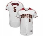 Arizona Diamondbacks #5 Eduardo Escobar White Home Authentic Collection Flex Base Baseball Jersey
