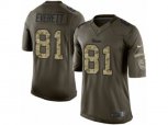 Los Angeles Rams #81 Gerald Everett Limited Green Salute to Service NFL Jersey