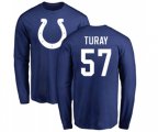 Indianapolis Colts #57 Kemoko Turay Royal Blue Name & Number Logo Long Sleeve T-Shirt