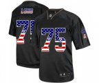 Oakland Raiders #75 Howie Long Elite Black USA Flag Fashion Football Jersey