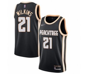 Atlanta Hawks #21 Dominique Wilkins Authentic Black Basketball Jersey - 2019-20 City Edition