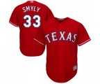 Texas Rangers #33 Drew Smyly Replica Red Alternate Cool Base Baseball Jersey