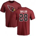 Arizona Cardinals #28 Jamar Taylor Maroon Name & Number Logo Personalized T-Shirt