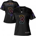 Women New York Giants #3 Geno Smith Game Black Fashion NFL Jersey