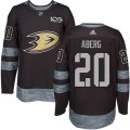 Anaheim Ducks #20 Pontus Aberg Black 1917-2017 100th Anniversary Stitched NHL Jersey