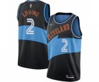 Cleveland Cavaliers #2 Kyrie Irving Authentic Black Hardwood Classics Finished Basketball Jersey