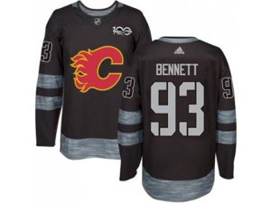 Calgary Flames #93 Sam Bennett Black 1917-2017 100th Anniversary Stitched NHL Jersey