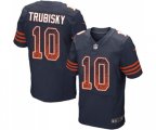 Chicago Bears #10 Mitchell Trubisky Elite Navy Blue Alternate Drift Fashion Football Jersey