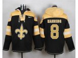 New Orleans Saints #8 Archie Manning Black Player Pullover Hoodie