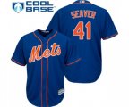 New York Mets #41 Tom Seaver Replica Royal Blue Alternate Home Cool Base Baseball Jersey