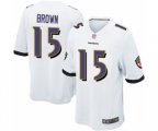 Baltimore Ravens #15 Marquise Brown Game White Football Jersey