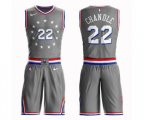 Philadelphia 76ers #22 Wilson Chandler Swingman Gray Basketball Suit Jersey - City Edition