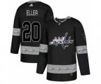 Washington Capitals #20 Lars Eller Authentic Black Team Logo Fashion NHL Jersey