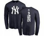 New York Yankees #9 Roger Maris Replica Navy Blue Alternate Baseball T-Shirt