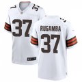 Cleveland Browns #37 Emmanuel Rugamba Nike Brown Home Vapor Limited Jersey