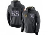 New York Giants #88 Evan Engram Stitched Black Anthracite Salute to Service Player Performance Hoodie
