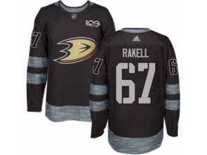Adidas Anaheim Ducks #67 Rickard Rakell Authentic Black 1917-2017 100th Anniversary NHL Jersey