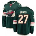 Minnesota Wild #27 Kyle Quincey Authentic Green Home Fanatics Branded Breakaway NHL Jersey