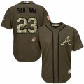 Atlanta Braves #23 Danny Santana Replica Green Salute to Service MLB Jersey