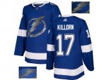 Tampa Bay Lightning #17 Alex Killorn Blue Home Authentic Fashion Gold Stitched NHL Jersey