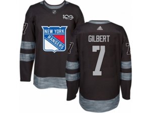Adidas New York Rangers #7 Rod Gilbert Authentic Black 1917-2017 100th Anniversary NHL Jersey