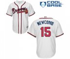 Atlanta Braves #15 Sean Newcomb Replica White Home Cool Base Baseball Jersey