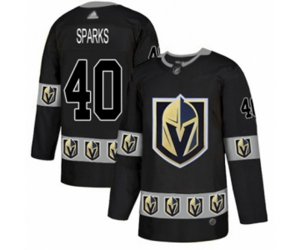 Vegas Golden Knights #40 Garret Sparks Authentic Black Team Logo Fashion Hockey Jersey
