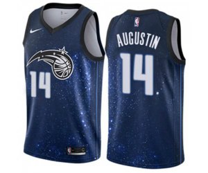 Orlando Magic #14 D.J. Augustin Authentic Blue NBA Jersey - City Edition