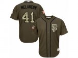San Francisco Giants #41 Mark Melancon Replica Green Salute to Service MLB Jersey