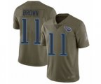Tennessee Titans #11 A.J. Brown Limited Olive 2017 Salute to Service Football Jersey