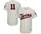 Minnesota Twins #11 Jorge Polanco Cream Alternate Flex Base Authentic Collection Baseball Jersey