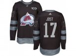 Colorado Avalanche #17 Tyson Jost Black 1917-2017 100th Anniversary Stitched NHL Jersey