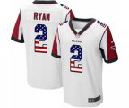 Atlanta Falcons #2 Matt Ryan Elite White Road USA Flag Fashion Football Jersey
