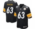 Pittsburgh Steelers #63 Dermontti Dawson Game Black Team Color Football Jersey