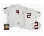 Chicago White Sox #2 Nellie Fox Authentic White Throwback Baseball Jersey