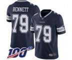Dallas Cowboys #79 Michael Bennett Navy Blue Team Color Vapor Untouchable Limited Player 100th Season Football Jersey