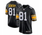 Pittsburgh Steelers #81 Zach Gentry Game Black Alternate Football Jersey