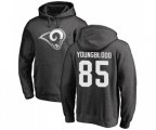 Los Angeles Rams #85 Jack Youngblood Ash One Color Pullover Hoodie